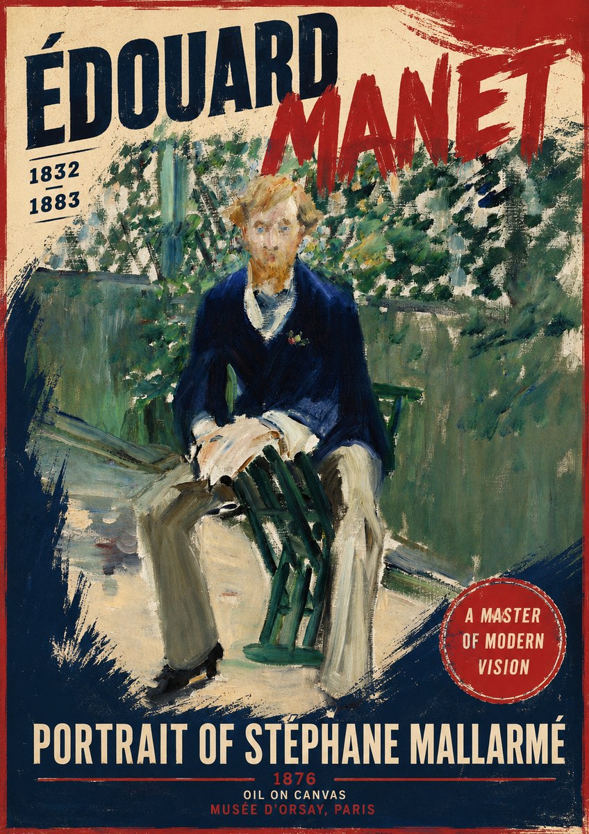 Édouard Manet Portrait of Stéphane Mallarmé II No3 - Poster
