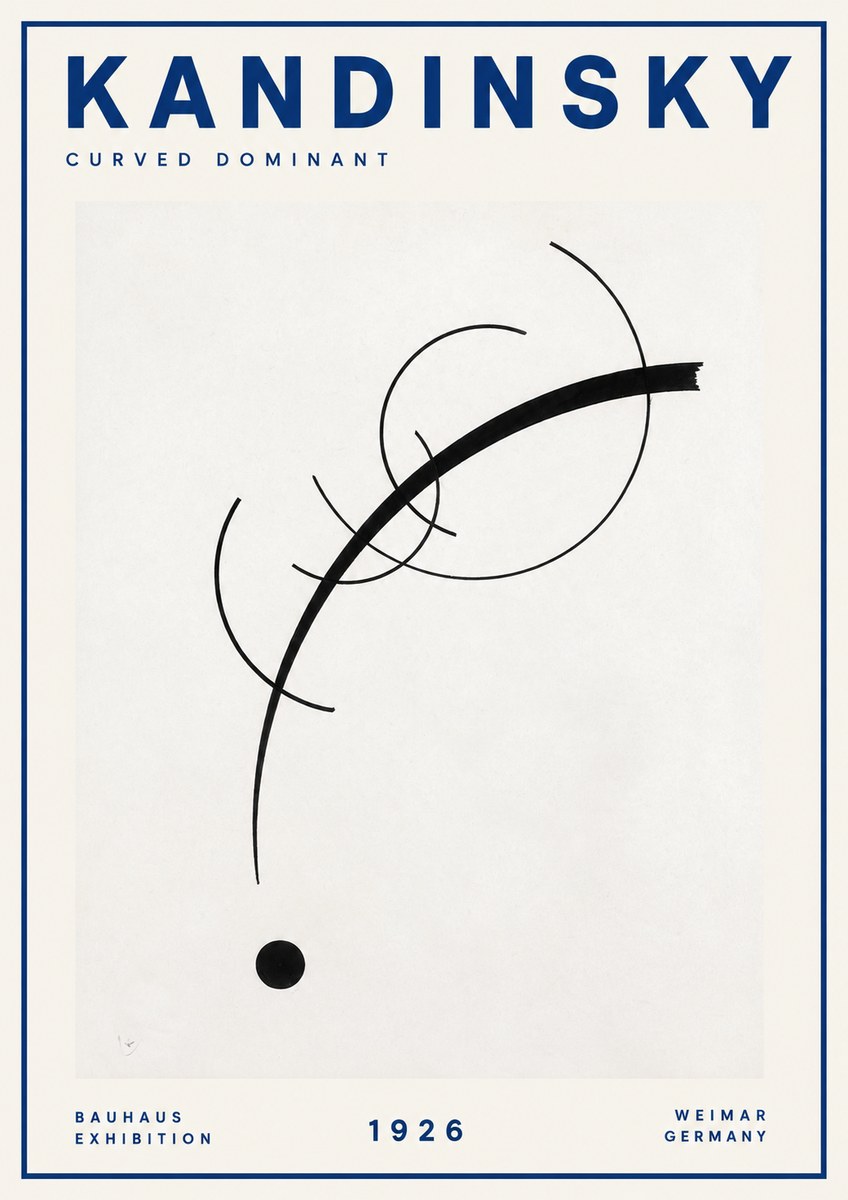 Kandinsky Curved Dominant No2 - Poster