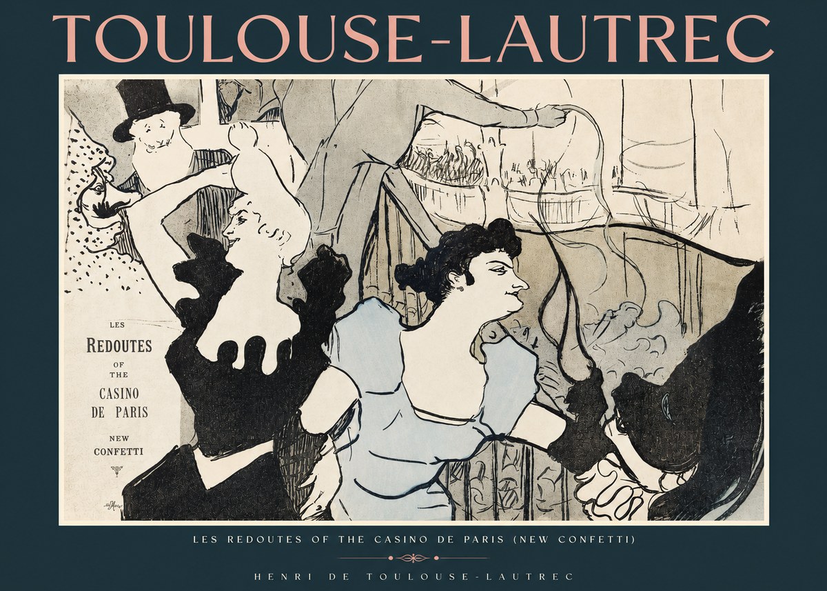 Toulouse-Lautrec Les Redoutes of the Casino De Paris (New Confetti) No2 - Poster