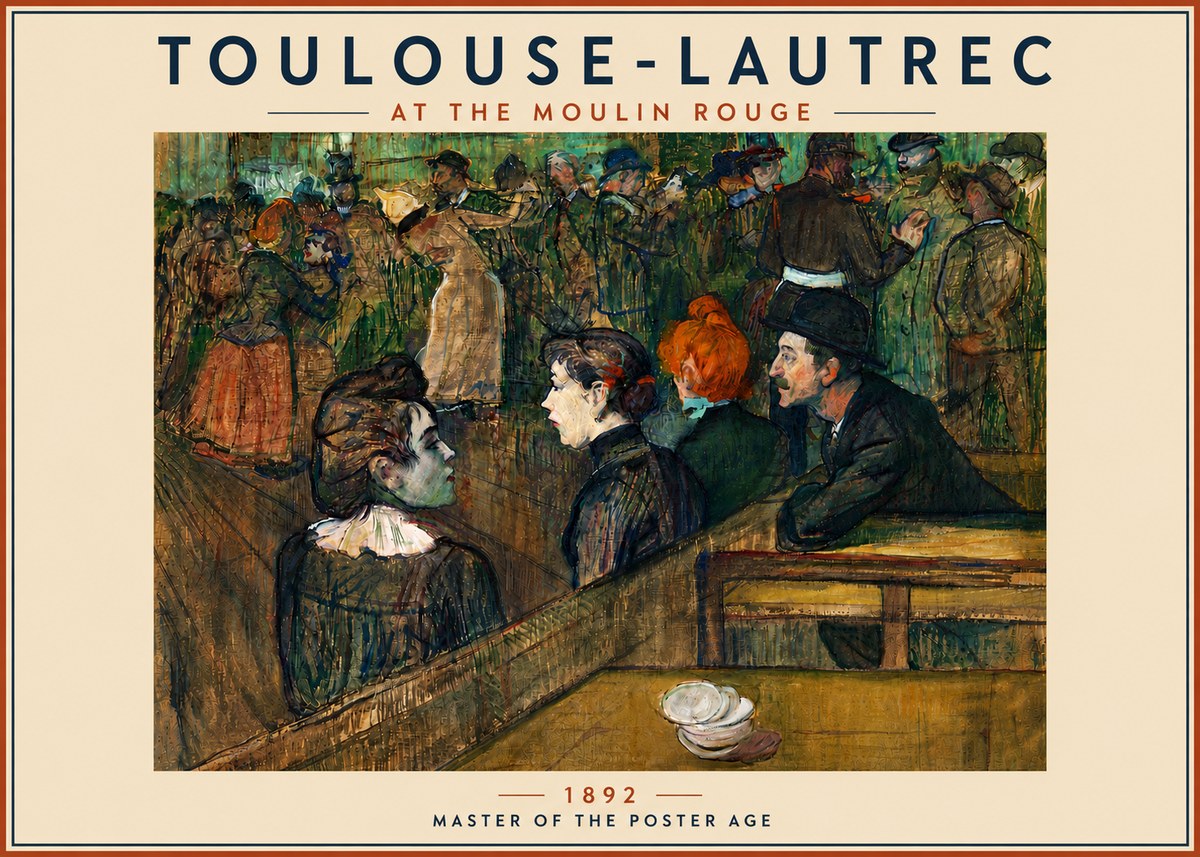 Toulouse-Lautrec At the Moulin Rouge V No5 - Poster