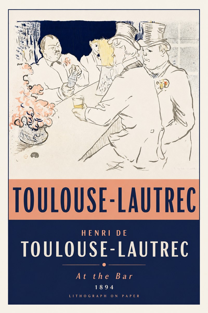 Toulouse-Lautrec At the Bar No2 - Poster