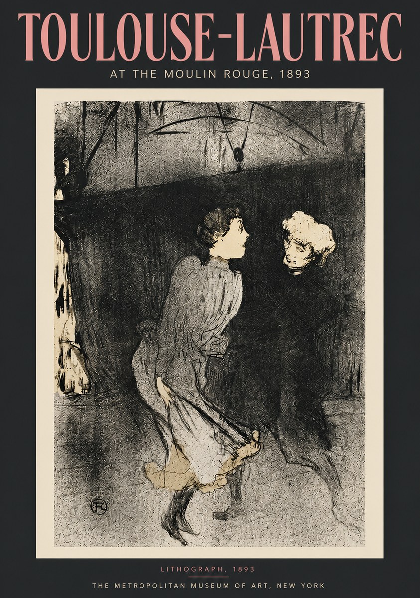 Toulouse-Lautrec At the Moulin Rouge VI No5 - Poster