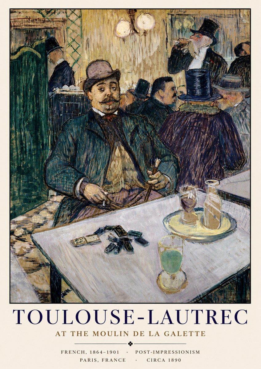 Toulouse-Lautrec At the Moulin De La Galette No3 - Poster