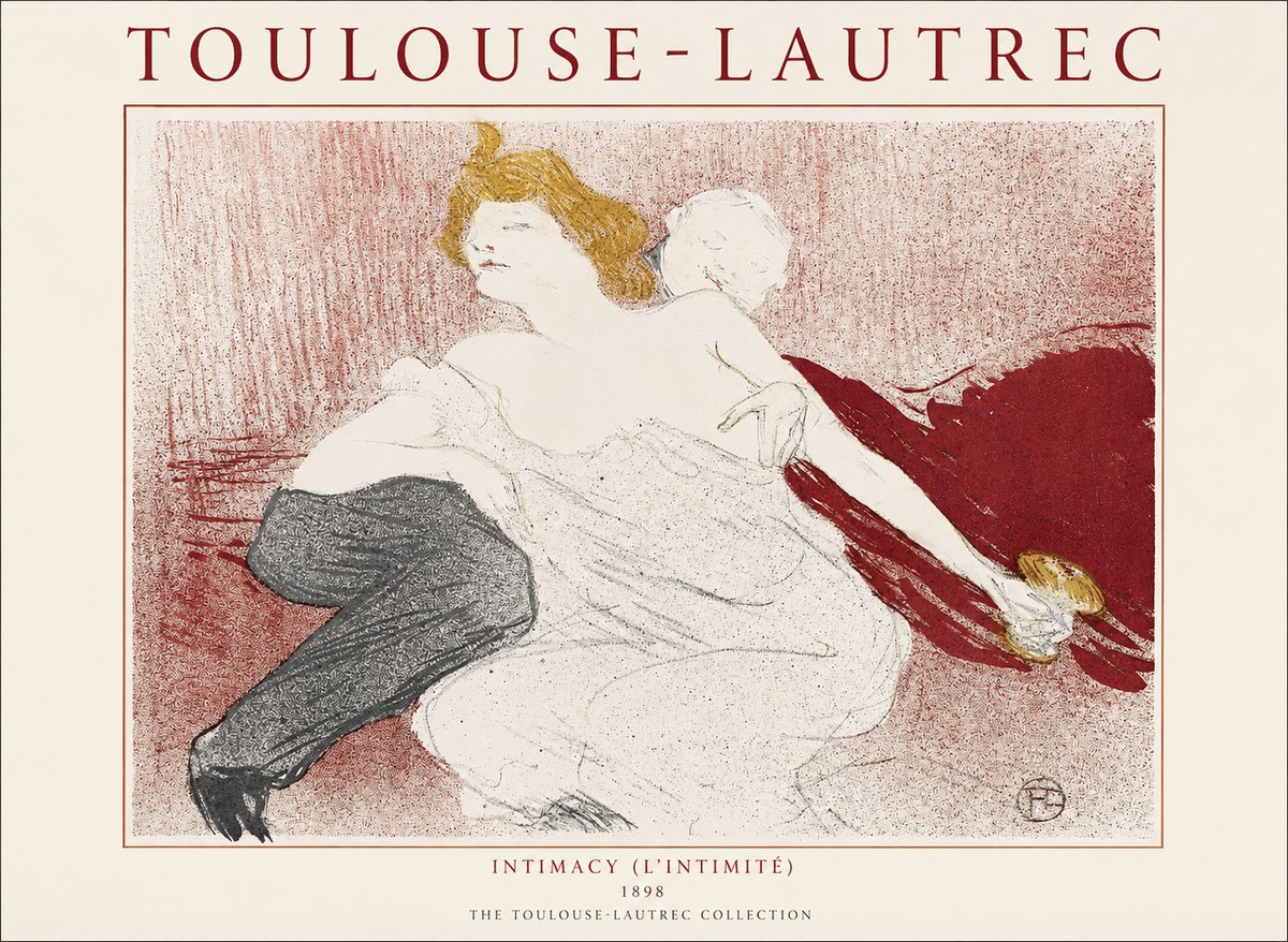 Toulouse-Lautrec Intimacy (L'intimité) No1 - Poster