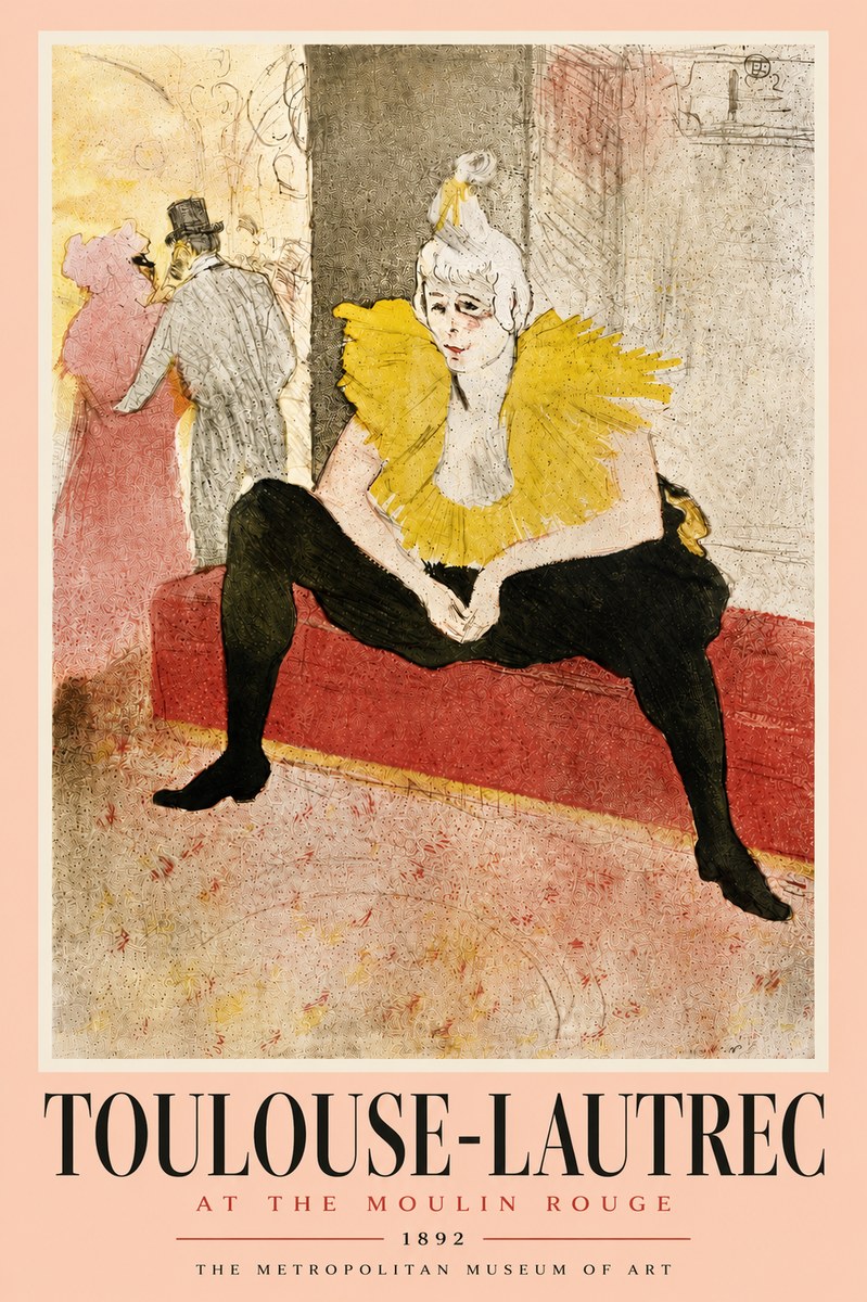 Toulouse-Lautrec At the Moulin Rouge X No6 - Poster