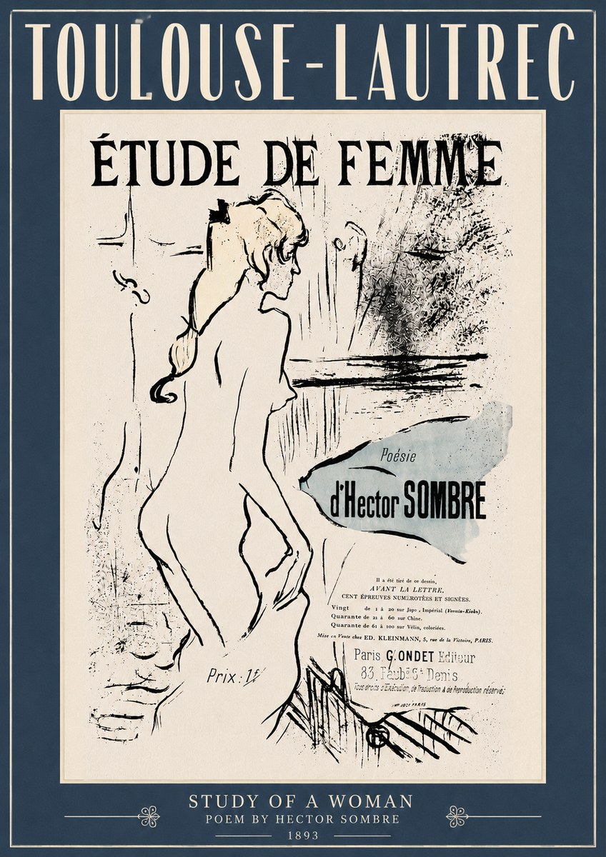 Toulouse-Lautrec Étude De Femme No4 - Poster