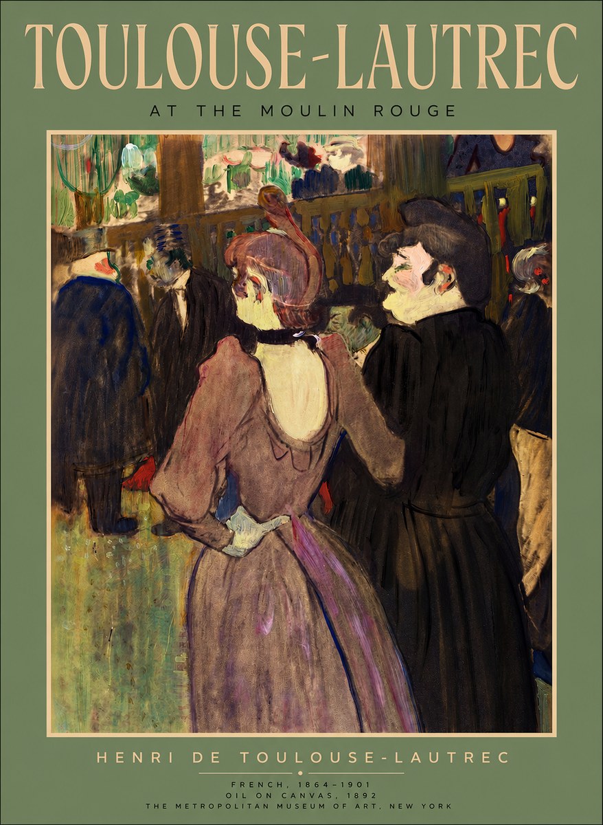 Toulouse-Lautrec At the Moulin Rouge XIV No2 - Poster