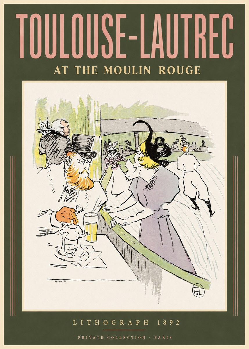 Toulouse-Lautrec At the Moulin Rouge XV No2 - Poster