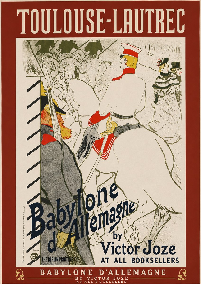 Toulouse-Lautrec Babylone D'allemagne No2 - Poster