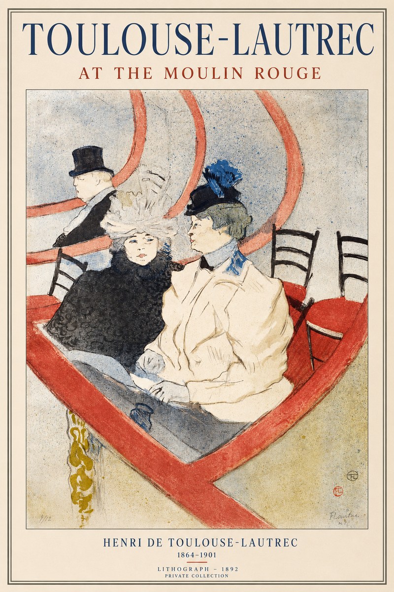 Toulouse-Lautrec At the Moulin Rouge XVI No1 - Poster