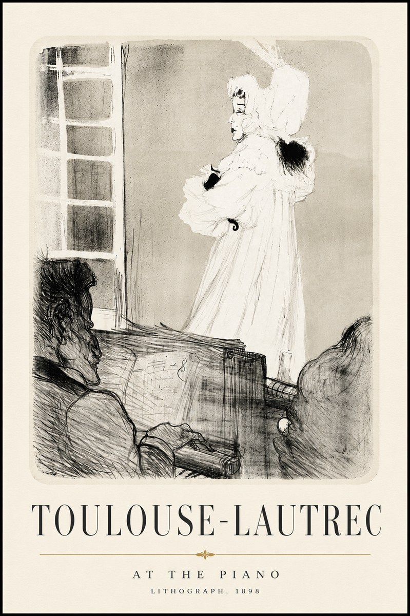 Toulouse-Lautrec At the Piano No6 - Poster