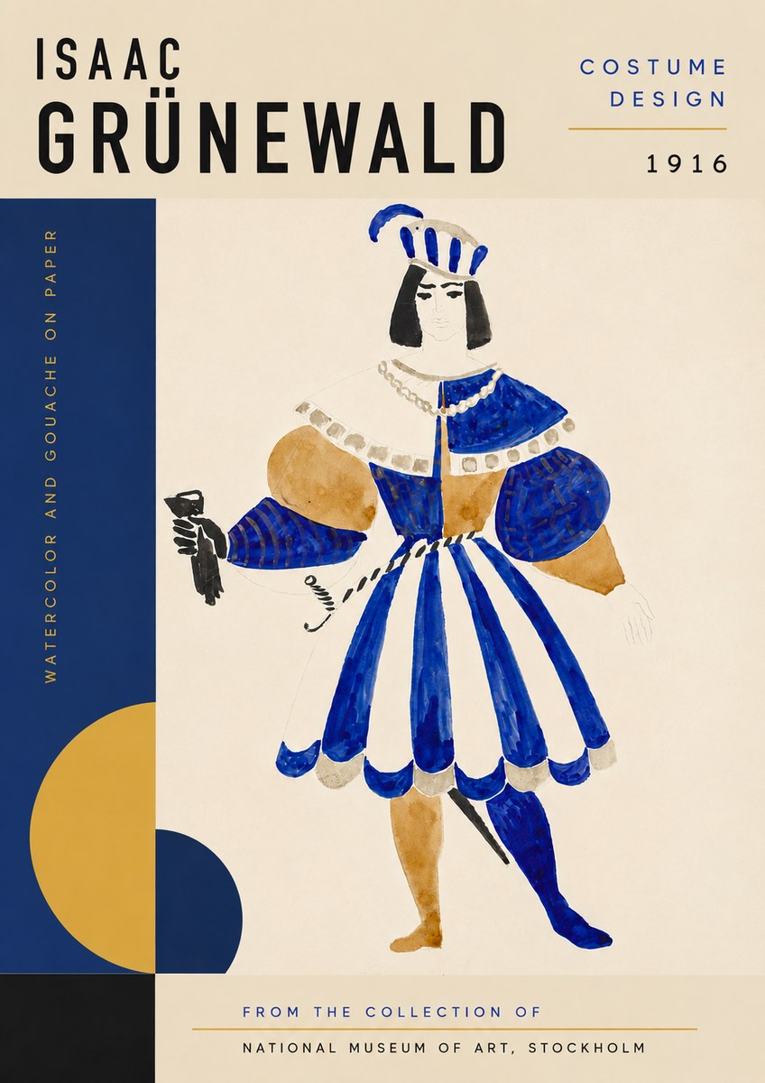 Isaac Grünewald Costume Design III No3 - Poster