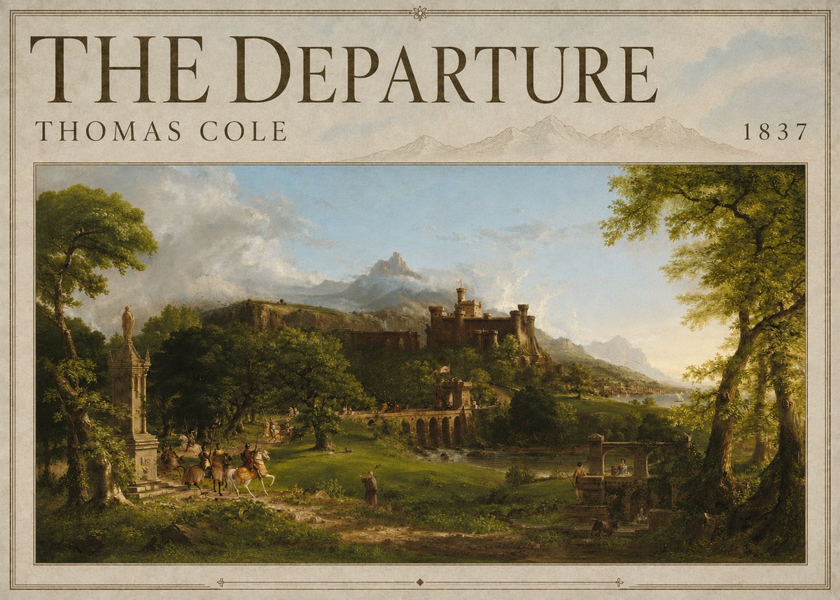 Thomas Cole The Departure II No3 - Poster