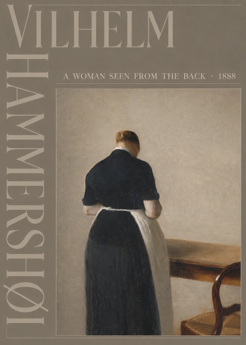 Vilhelm Hammershøi A Woman Seen from the Back No4 - Poster