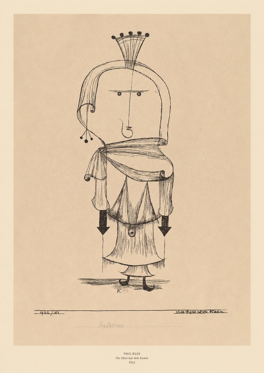 Paul Klee Die Hexe Mit Dem Kamm No6 - Poster