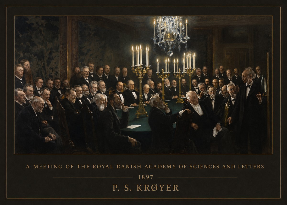P.S. Krøyer A Meeting at the Royal Danish Academy of Sciences and Letters No6 - Poster