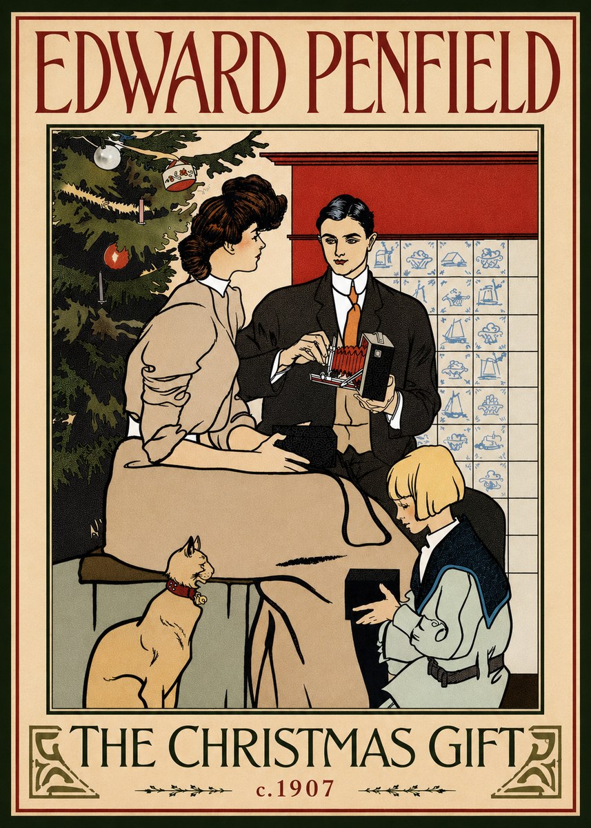 Edward Penfield The Christmas Gift No6 - Poster