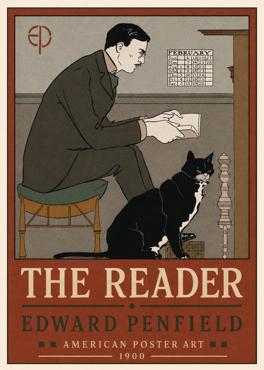 Edward Penfield The Reader I No2 - Poster