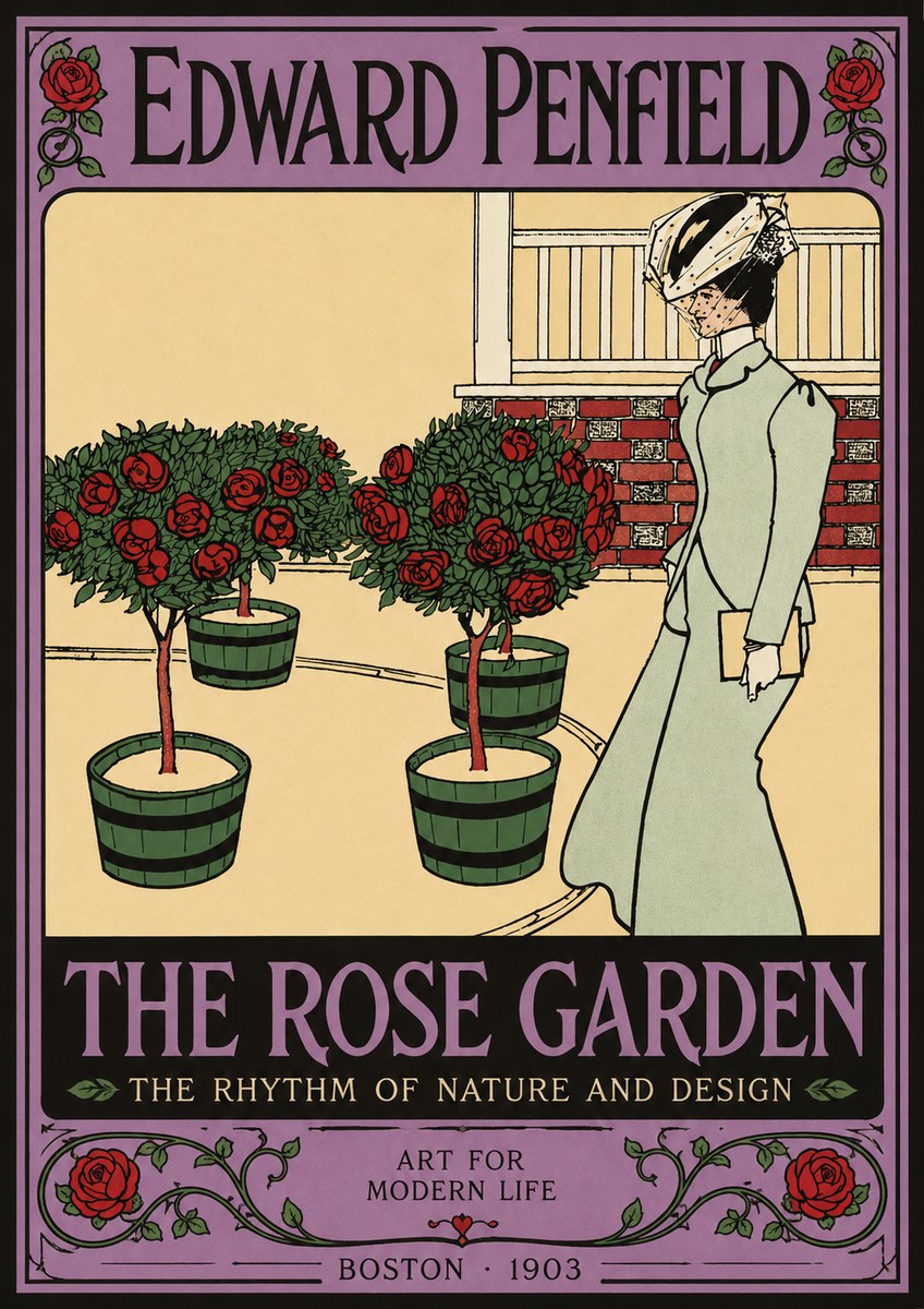 Edward Penfield The Rose Garden No4 - Poster