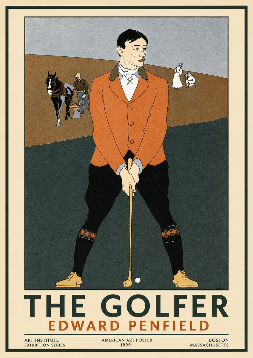 Edward Penfield The Golfer No3 - Poster