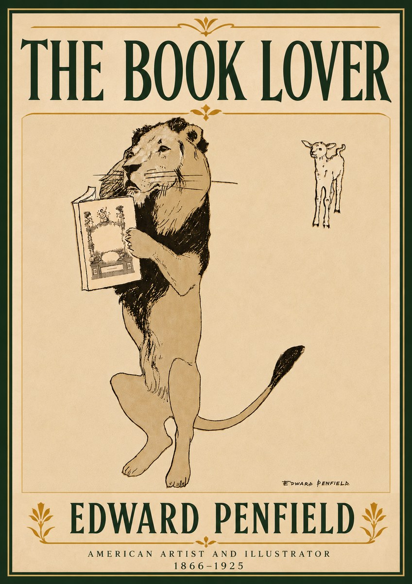 Edward Penfield The Book Lover No6 - Poster