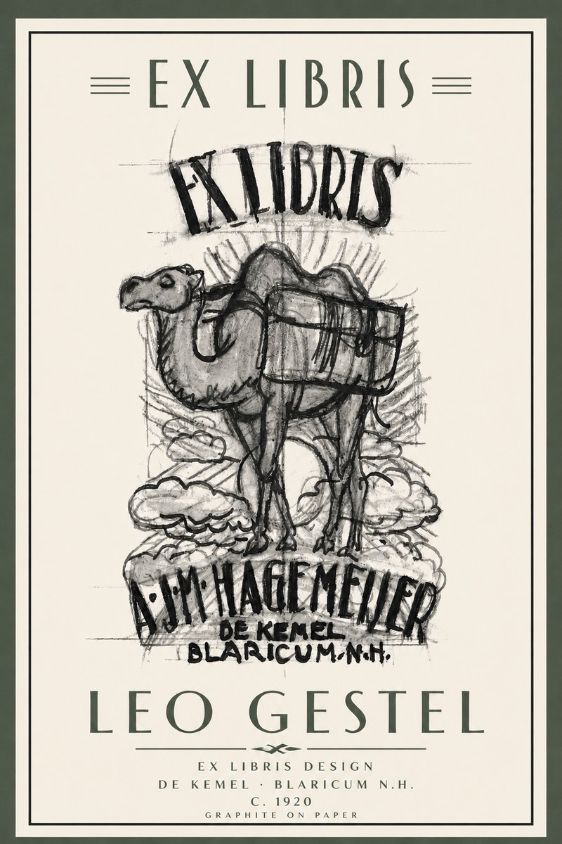 Leo Gestel Ex Libris Design No5 - Poster