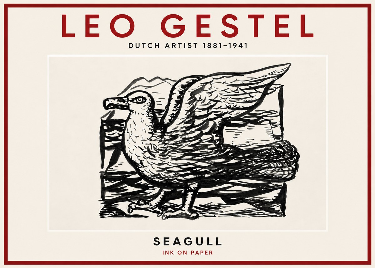 Leo Gestel Seagull No4 - Poster