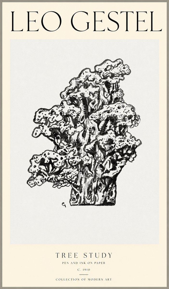 Leo Gestel Tree Study No1 - Poster