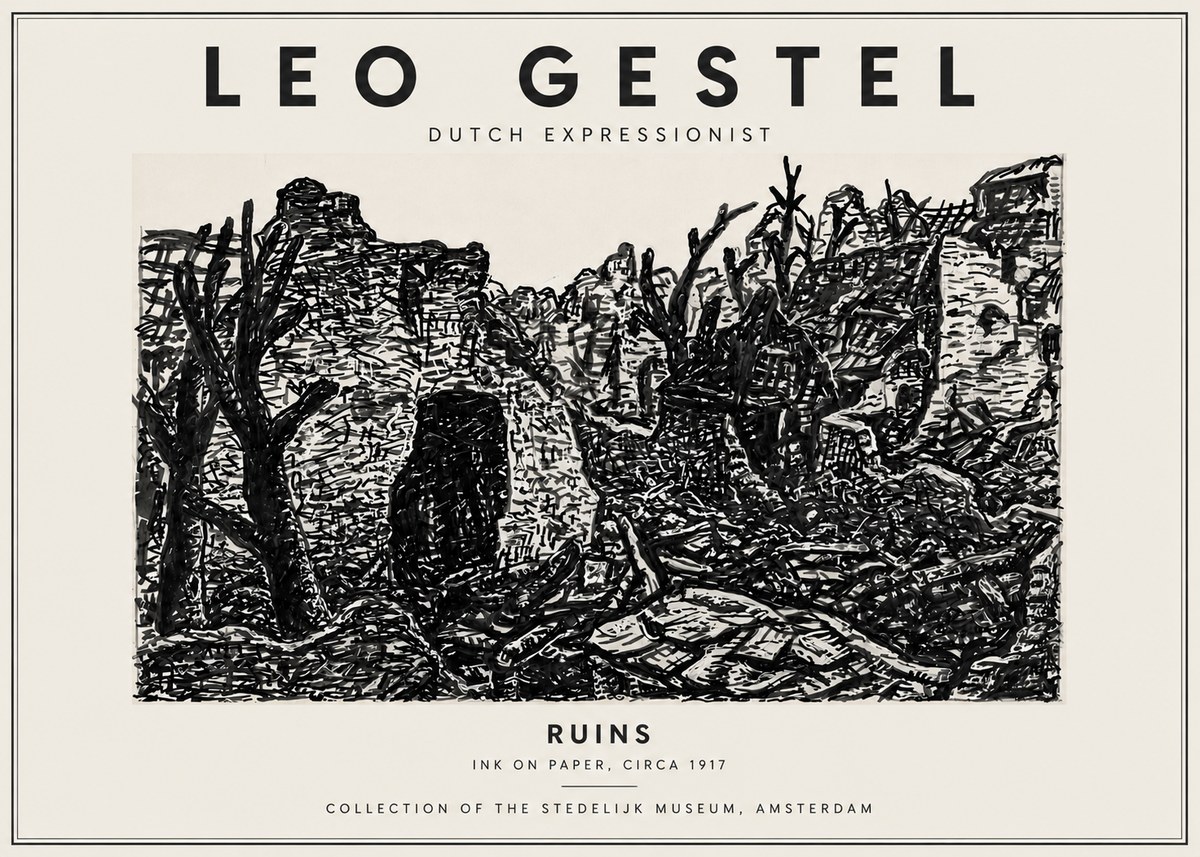 Leo Gestel Ruins No5 - Poster