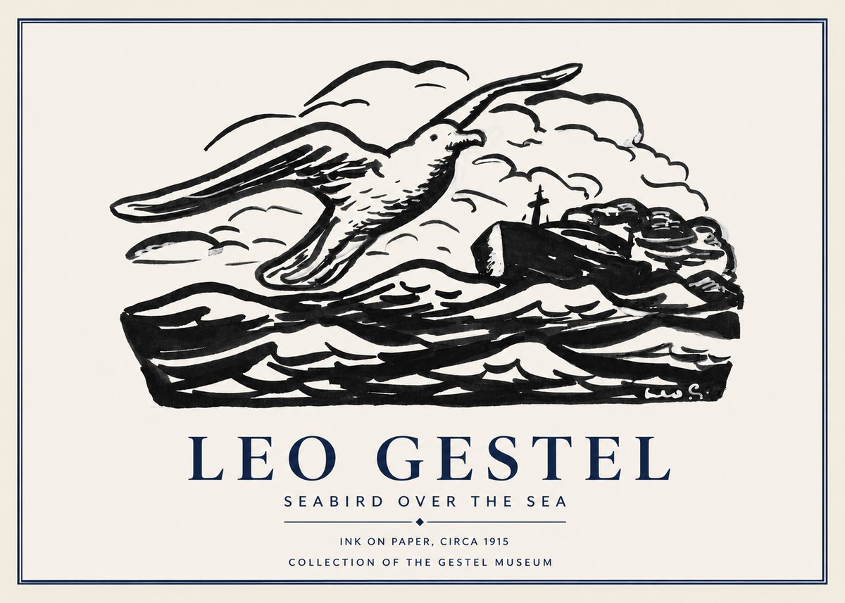Leo Gestel Seabird over the Sea No2 - Poster