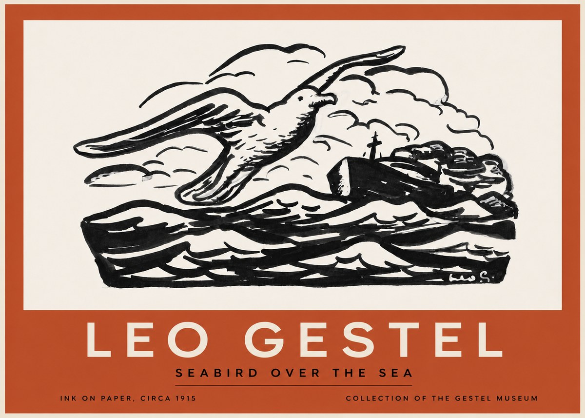 Leo Gestel Seabird over the Sea No3 - Poster