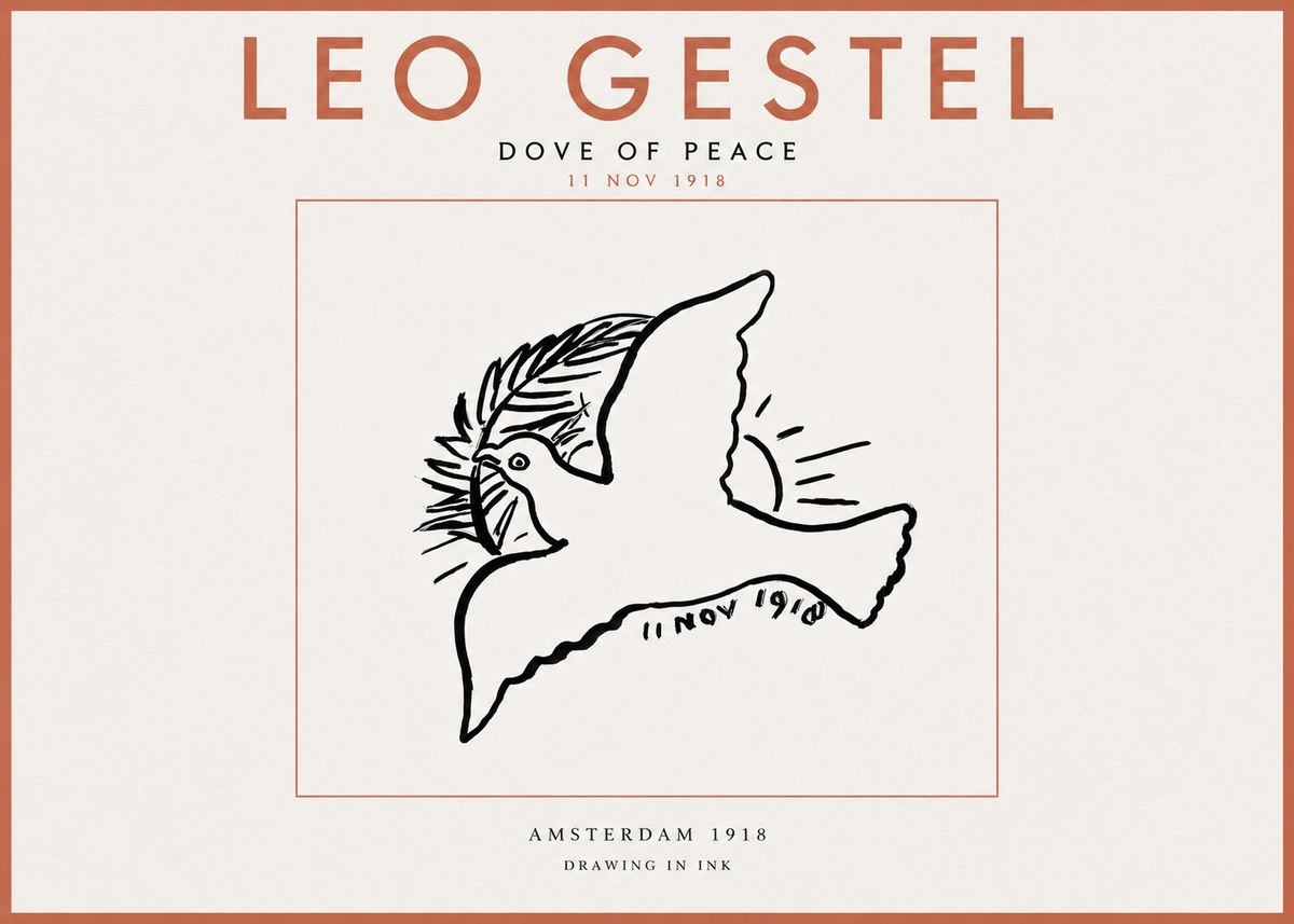 Leo Gestel Dove of Peace No5 - Poster