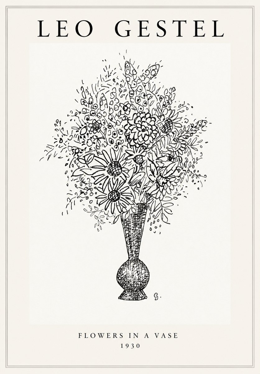 Leo Gestel Flowers in a Vase No1 - Poster