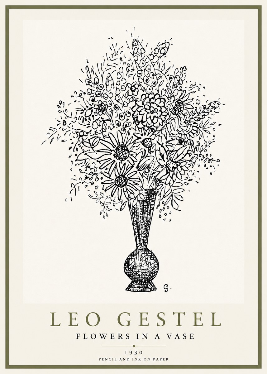 Leo Gestel Flowers in a Vase No3 - Poster