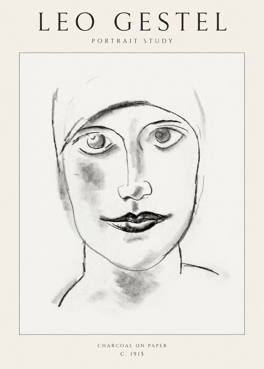 Leo Gestel Portrait Study I No1 - Poster