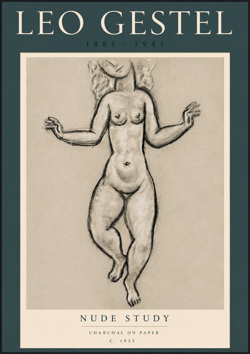 Leo Gestel Nude Study No4 - Poster
