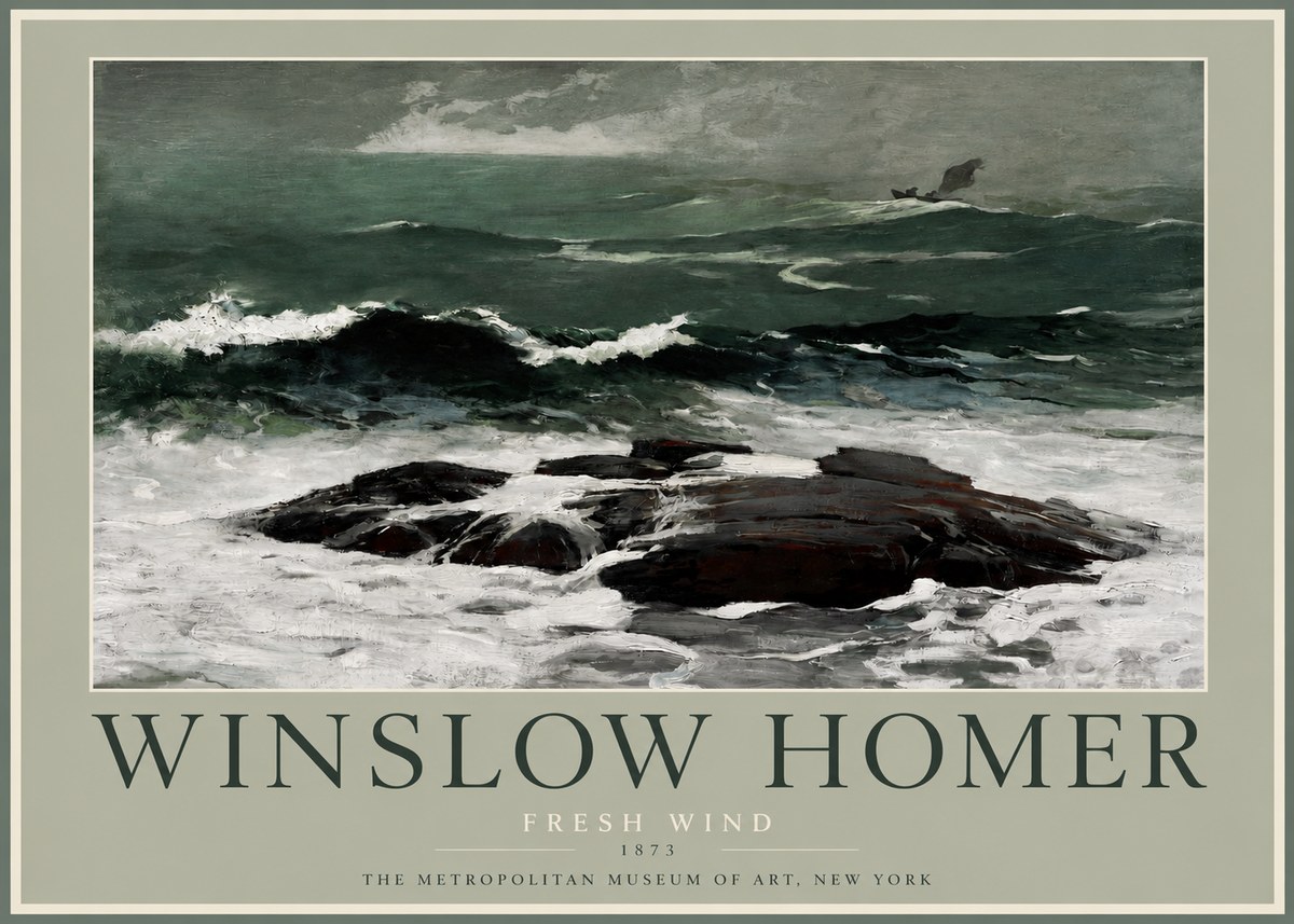 Winslow Homer Fresh Wind No2 - Poster