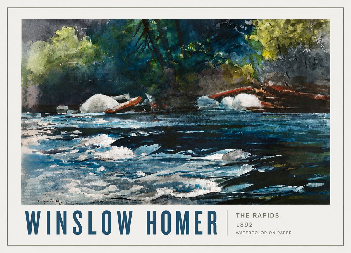 Winslow Homer The Rapids No4 - Poster