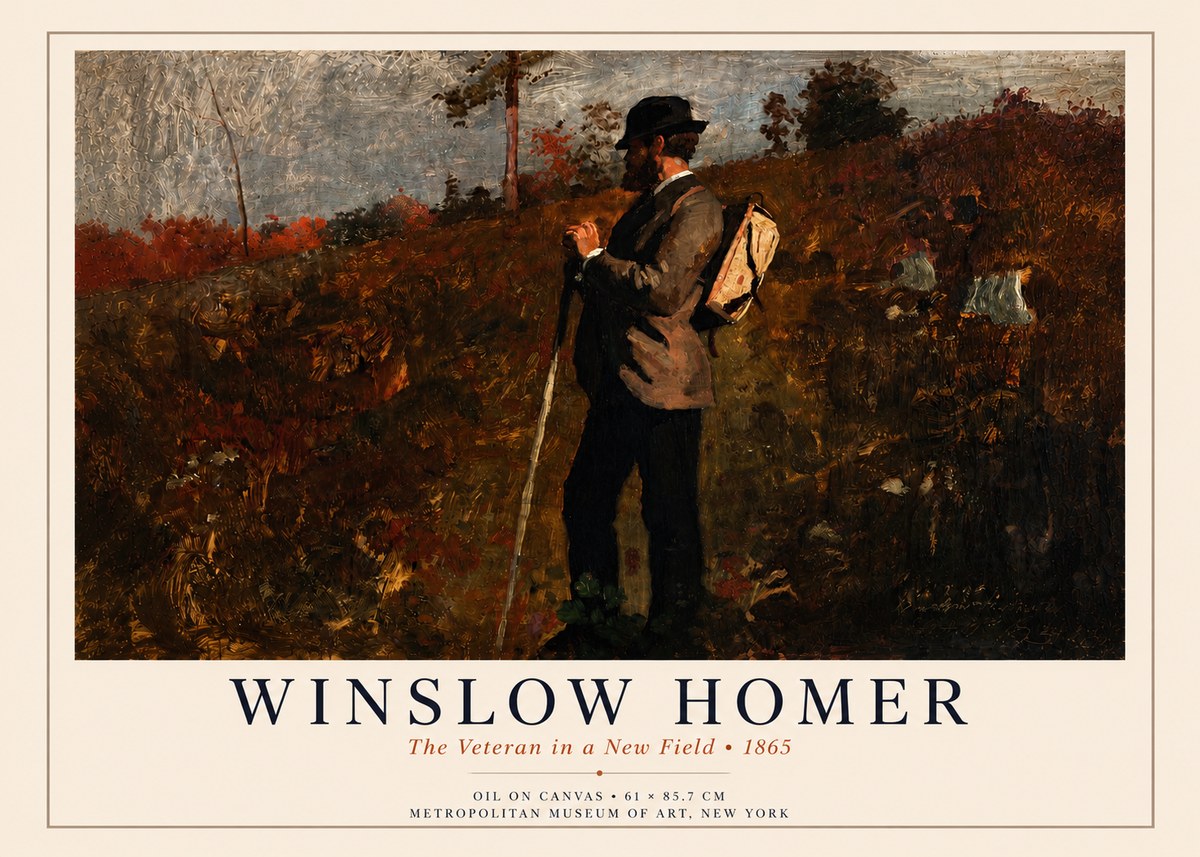 Winslow Homer The Veteran in a New Field No4 - Poster