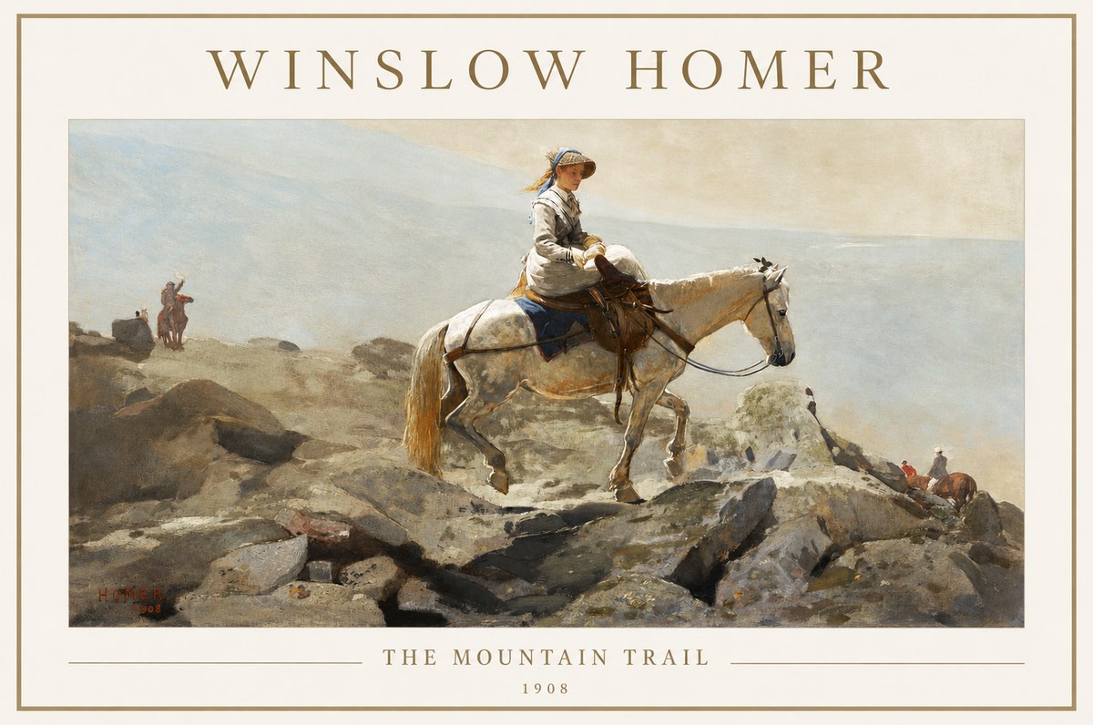 Winslow Homer The Mountain Trail No1 - Poster
