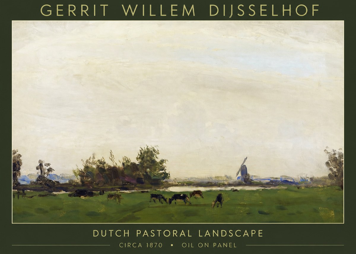 Gerrit Willem Dijsselhof Dutch Pastoral Landscape No2 - Poster