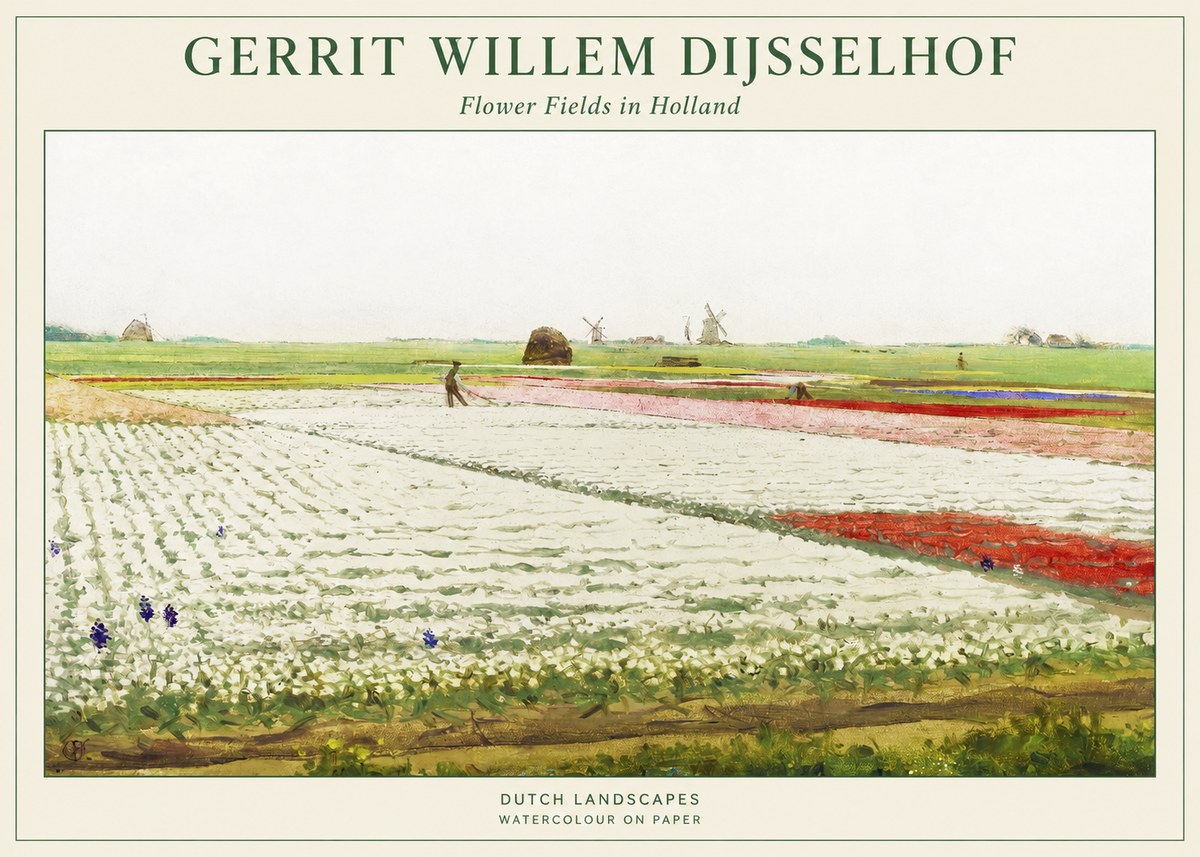 Gerrit Willem Dijsselhof Bulb Fields Near Hillegom No2 - Poster