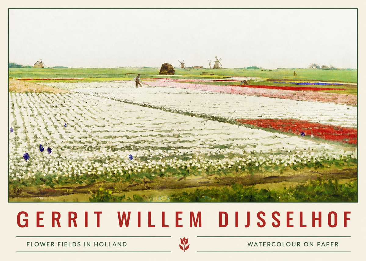 Gerrit Willem Dijsselhof Bulb Fields Near Hillegom No5 - Poster