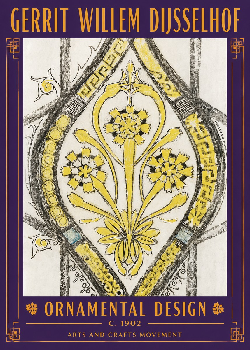 Gerrit Willem Dijsselhof Ornamental Design No4 - Poster