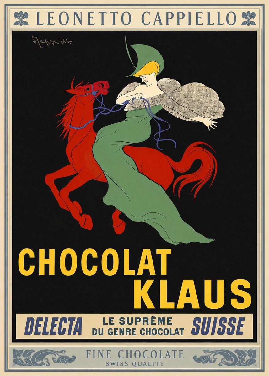 Leonetto Cappiello Chocolat Klaus No3 - Poster