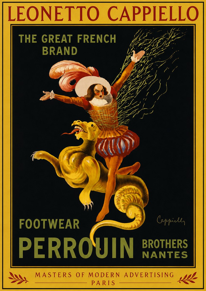Leonetto Cappiello Footwear Perrouin No3 - Poster