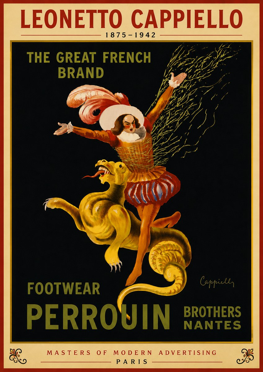 Leonetto Cappiello Footwear Perrouin No6 - Poster