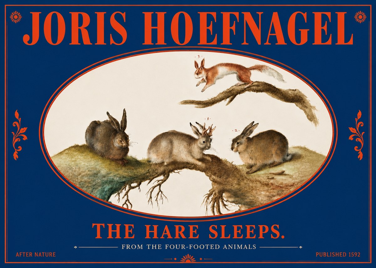Joris Hoefnagel Lepvs Dormit No5 - Poster