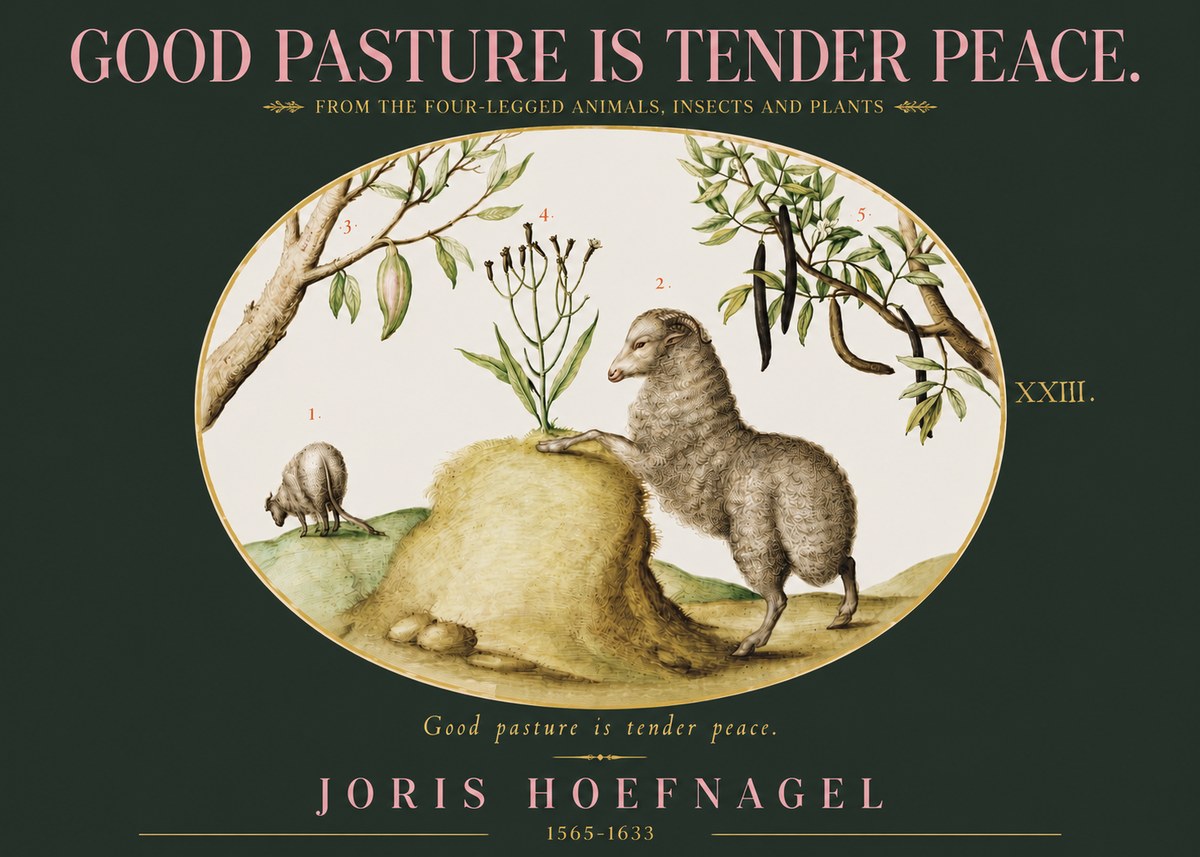 Joris Hoefnagel Good Pasture Is Tender Peace. No3 - Poster