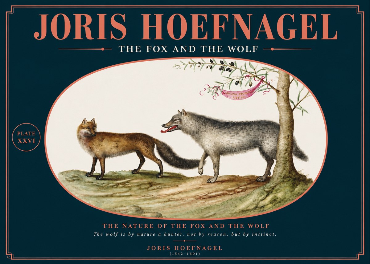 Joris Hoefnagel The Fox and the Wolf No2 - Poster
